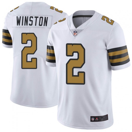 New Orleans Saints Jameis Winston White Color Rush Limited Jersey New Orleans Saints Jameis Winston White Color Rush Limited Jersey