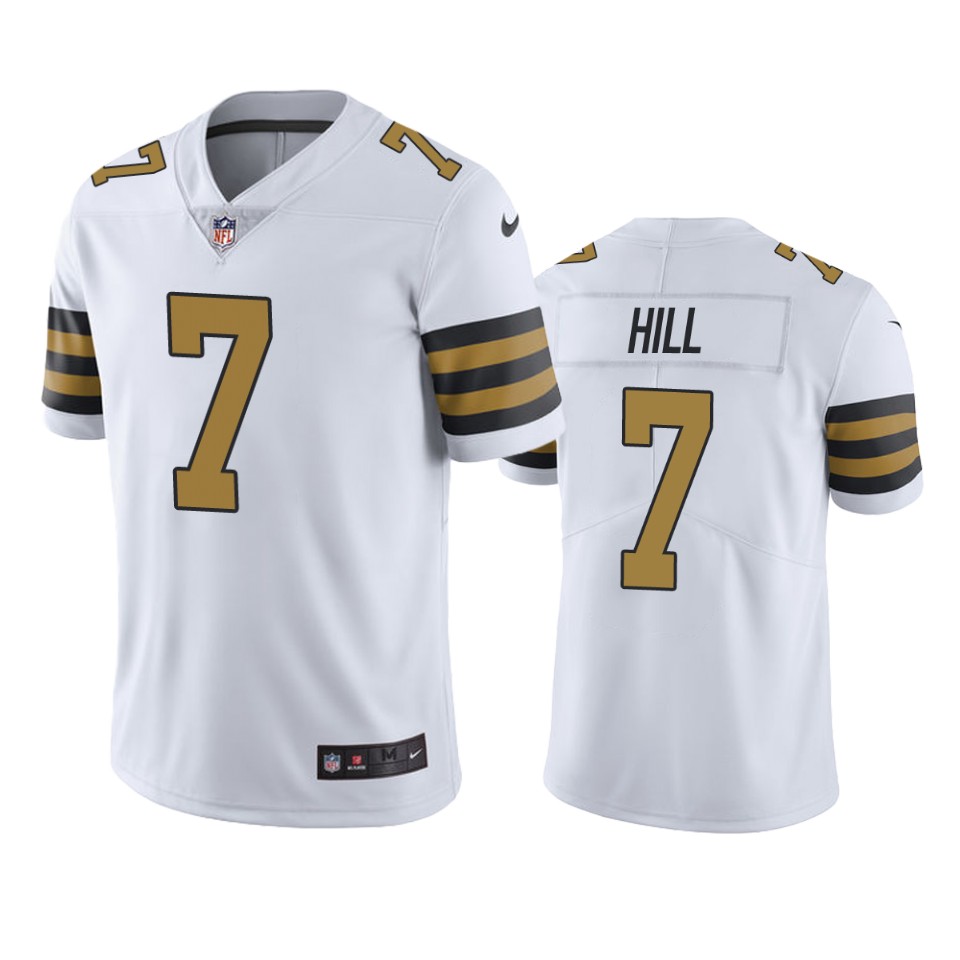 New Orleans Saints Taysom Hill White Color Rush Limited Jersey New Orleans Saints Taysom Hill White Color Rush Limited Jersey