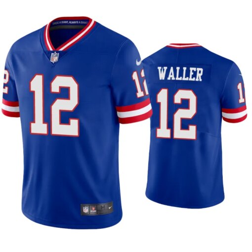 New York Giants Darren Waller Classic Royal Throwback Limited Jersey