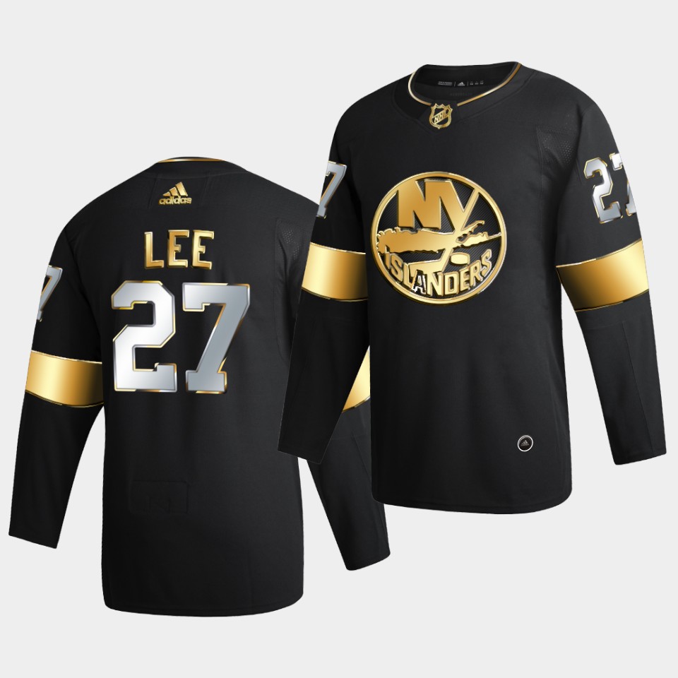 New York Islanders anders lee Golden Edition Limited Black Jersey New York Islanders anders lee Golden Edition Limited Black Jersey