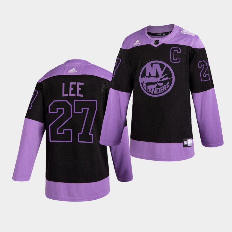 New York Islanders Anders Lee HockeyFightsCancer Purple Jersey New York Islanders Anders Lee HockeyFightsCancer Purple Jersey