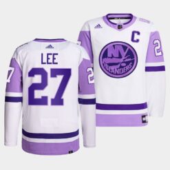 New York Islanders Anders Lee HockeyFightsCancer White Jersey