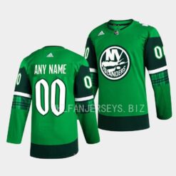 New York Islanders Custom 2023 St. Patricks Day Green Jersey