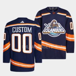 New York Islanders Custom Reverse Navy Jersey