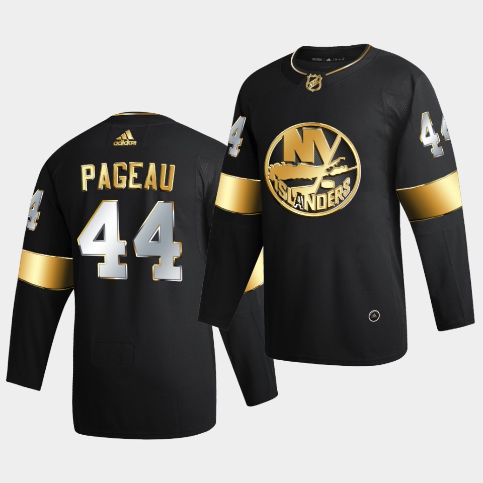 New York Islanders jean-gabriel pageau Golden Edition Limited Black Jersey New York Islanders jean-gabriel pageau Golden Edition Limited Black Jersey