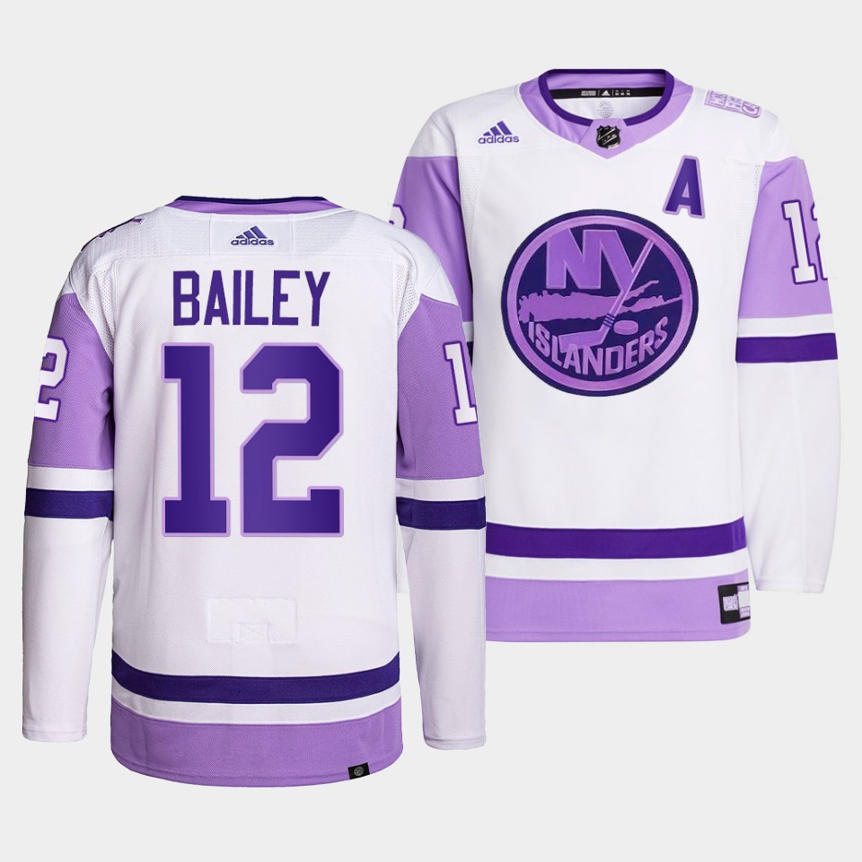 New York Islanders Josh Bailey HockeyFightsCancer White Jersey New York Islanders Josh Bailey HockeyFightsCancer White Jersey
