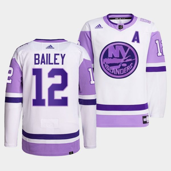 New York Islanders Josh Bailey HockeyFightsCancer White Jersey New York Islanders Josh Bailey HockeyFightsCancer White Jersey