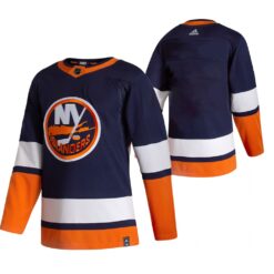 New York Islanders Team 2021 Reverse Retro Navy Jersey