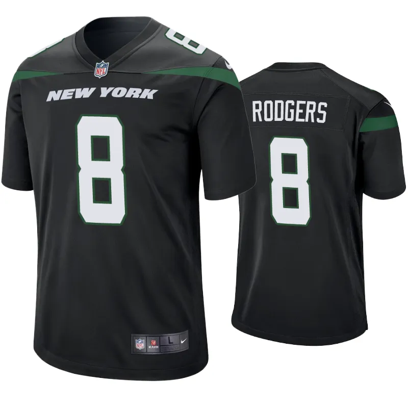 New York Jets Aaron Rodgers Black Jersey New York Jets Aaron Rodgers Black Jersey