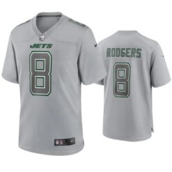 New York Jets Aaron Rodgers Gray Atmosphere Fashion Jersey
