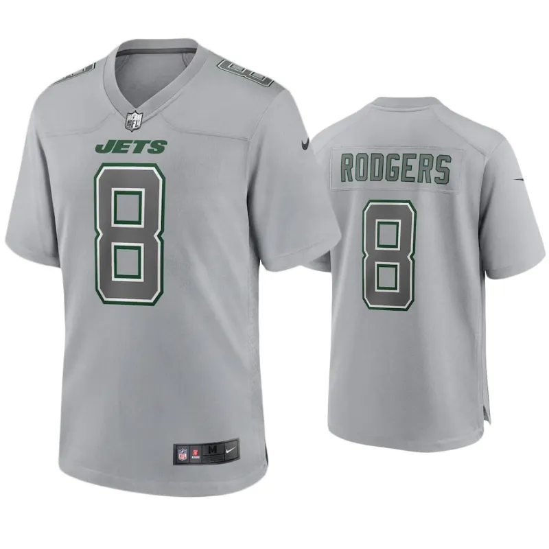 New York Jets Aaron Rodgers Gray Atmosphere Fashion Jersey New York Jets Aaron Rodgers Gray Atmosphere Fashion Jersey
