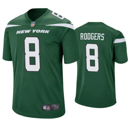 New York Jets Aaron Rodgers Green Jersey