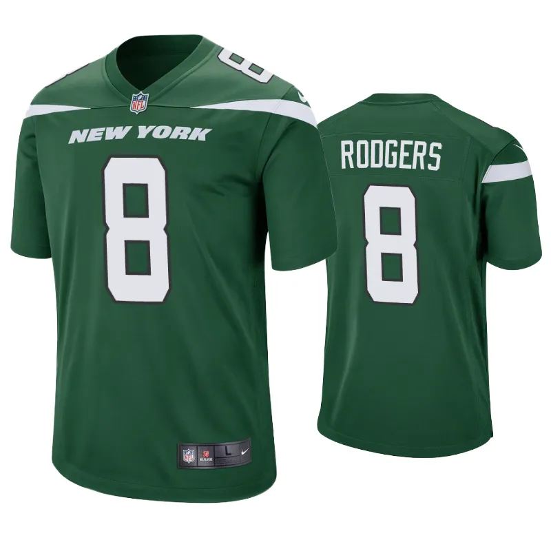 New York Jets Aaron Rodgers Green Jersey New York Jets Aaron Rodgers Green Jersey