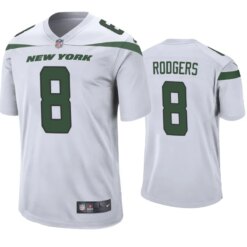New York Jets Aaron Rodgers White Jersey