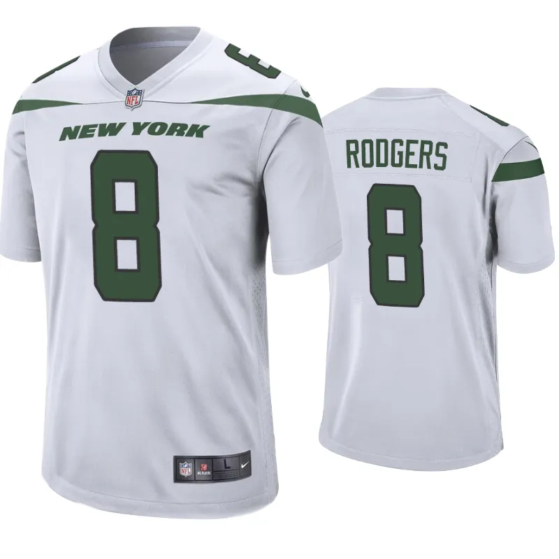 New York Jets Aaron Rodgers White Jersey New York Jets Aaron Rodgers White Jersey