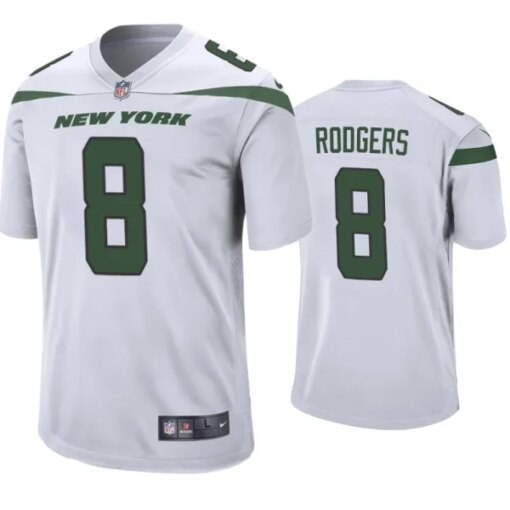 New York Jets Aaron Rodgers White Jersey