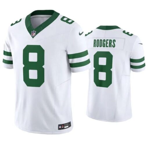New York Jets Aaron Rodgers White Legacy Limited Jersey