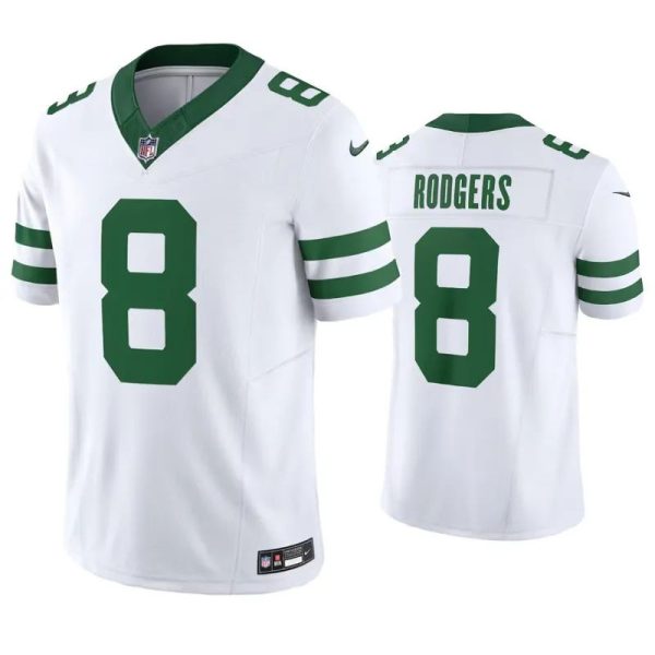 New York Jets Aaron Rodgers White Legacy Limited Jersey New York Jets Aaron Rodgers White Legacy Limited Jersey