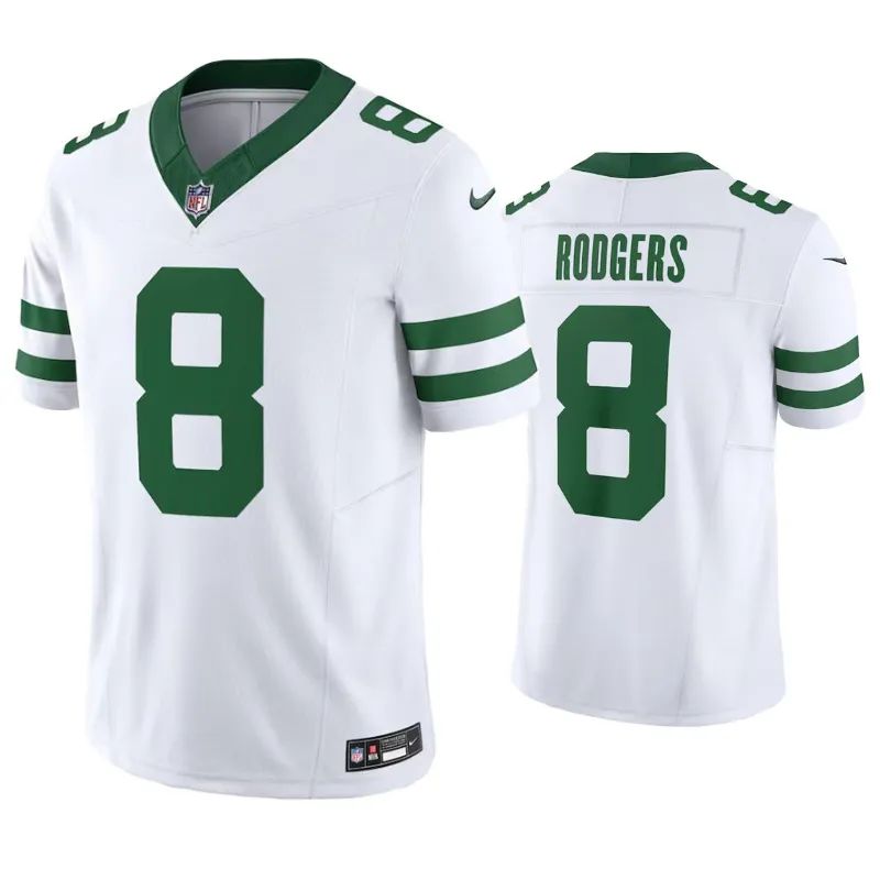New York Jets Aaron Rodgers White Legacy Limited Jersey New York Jets Aaron Rodgers White Legacy Limited Jersey