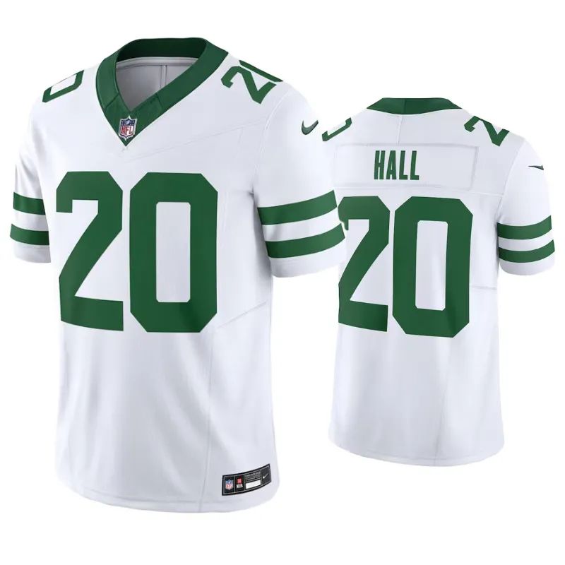 New York Jets Breece Hall White Legacy Limited Jersey New York Jets Breece Hall White Legacy Limited Jersey
