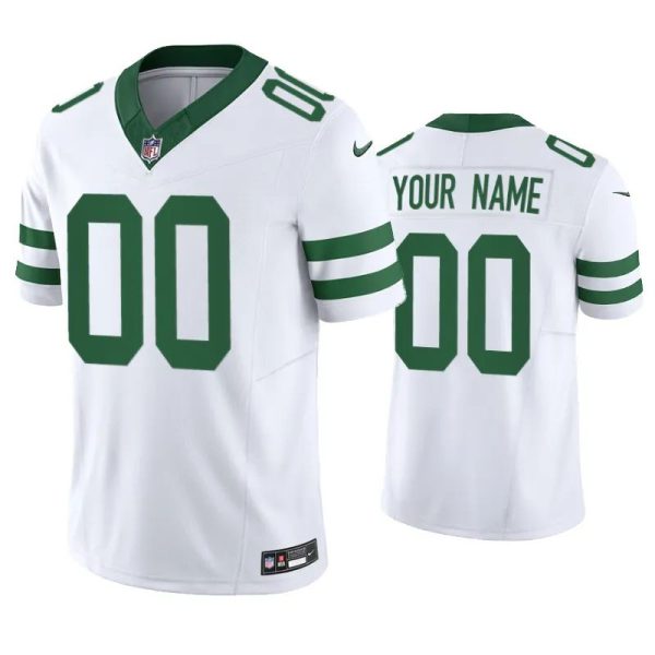 New York Jets Custom White Legacy Limited Jersey New York Jets Custom White Legacy Limited Jersey