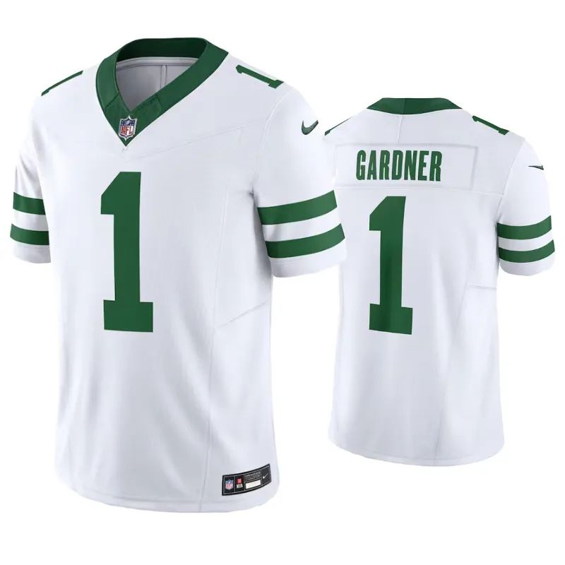 New York Jets Sauce Gardner White Legacy Limited Jersey New York Jets Sauce Gardner White Legacy Limited Jersey