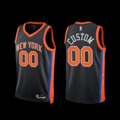 New York Knicks Custom 2022-23 City Edition Jersey Black
