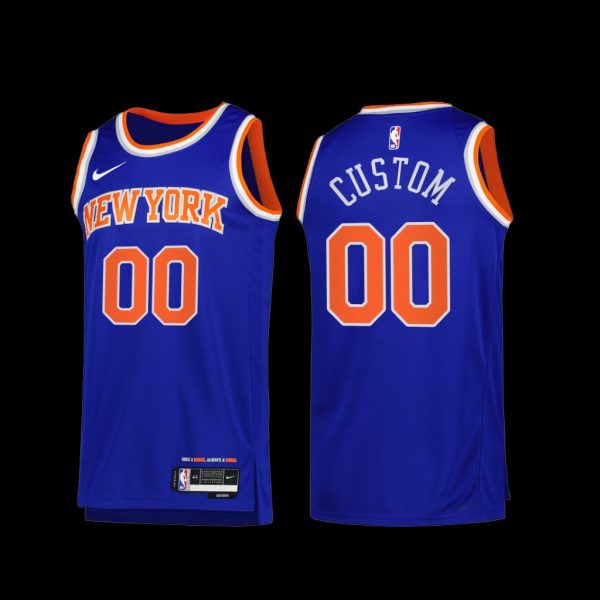 New York Knicks Custom 2022-23 Icon Edition Jersey Blue New York Knicks Custom 2022-23 Icon Edition Jersey Blue