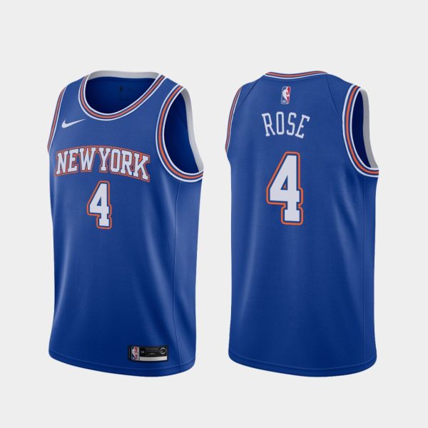 New York Knicks Derrick Rose Blue Statement Jersey New York Knicks Derrick Rose Blue Statement Jersey
