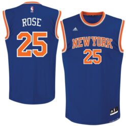 New York Knicks Derrick Rose Blue Throwback Jersey