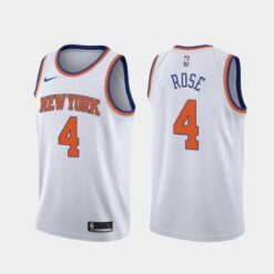 New York Knicks Derrick Rose White Association Jersey