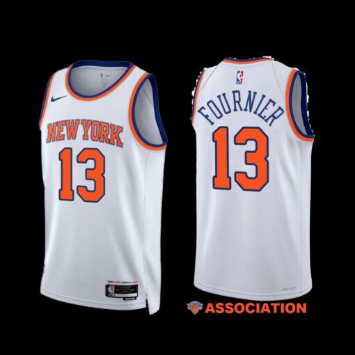 New York Knicks Evan Fournier 2022-23 Association Edition Jersey White