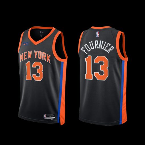 New York Knicks Evan Fournier 2022-23 City Edition Jersey Black