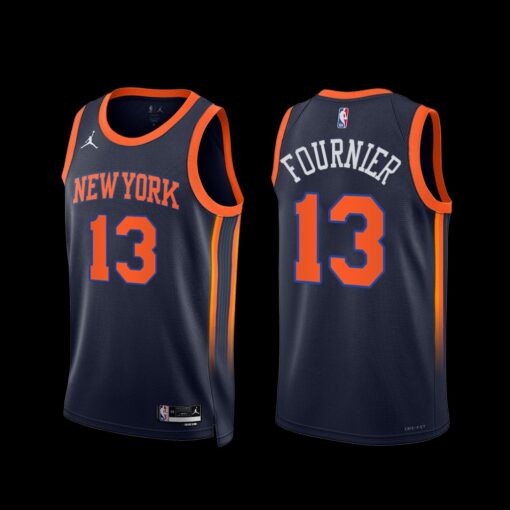 New York Knicks Evan Fournier 2022-23 Statement Edition Jersey Navy