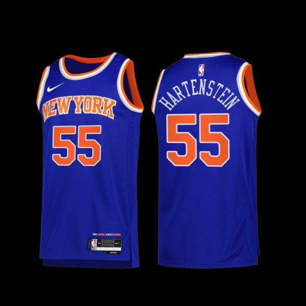 New York Knicks Isaiah Hartenstein 2022-23 Icon Edition Jersey Blue New York Knicks Isaiah Hartenstein 2022-23 Icon Edition Jersey Blue