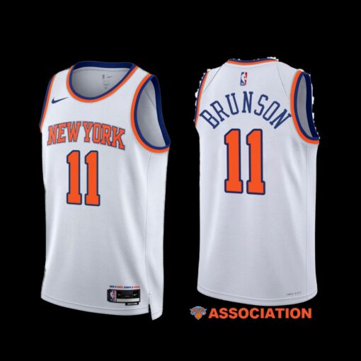 New York Knicks Jalen Brunson 2022-23 Association Edition Jersey White