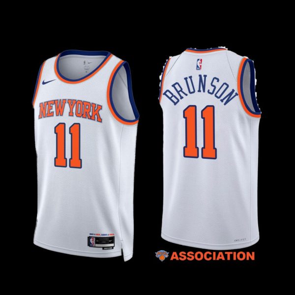 New York Knicks Jalen Brunson 2022-23 Association Edition Jersey White New York Knicks Jalen Brunson 2022-23 Association Edition Jersey White