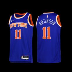 New York Knicks Jalen Brunson 2022-23 Icon Edition Jersey Blue