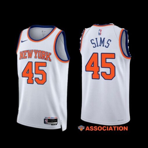 New York Knicks Jericho Sims 2022-23 Association Edition Jersey White