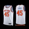 New York Knicks Jericho Sims 2022-23 Icon Edition Jersey Blue