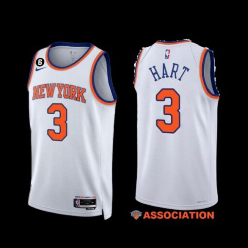 New York Knicks Josh Hart 2022-23 Association Edition Jersey White
