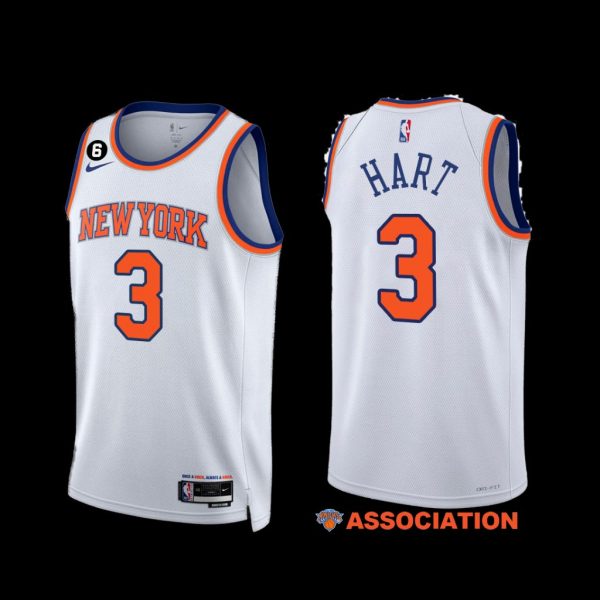 New York Knicks Josh Hart 2022-23 Association Edition Jersey White New York Knicks Josh Hart 2022-23 Association Edition Jersey White