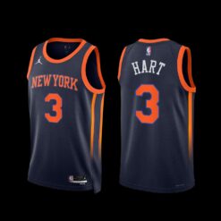 New York Knicks Josh Hart 2022-23 Statement Edition Jersey Navy