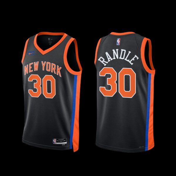 New York Knicks Julius Randle 2022-23 City Edition Jersey Black New York Knicks Julius Randle 2022-23 City Edition Jersey Black