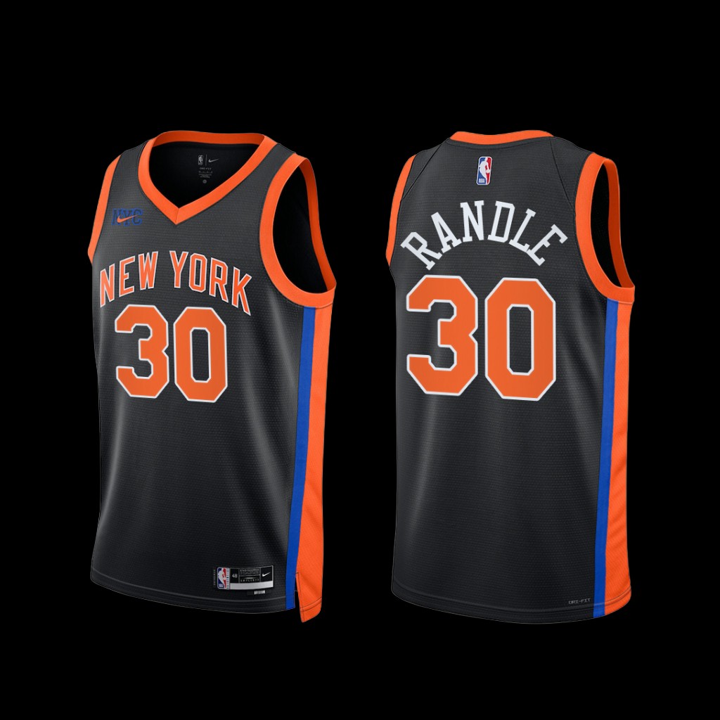 New York Knicks Julius Randle 2022-23 City Edition Jersey Black New York Knicks Julius Randle 2022-23 City Edition Jersey Black