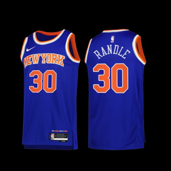 New York Knicks Julius Randle 2022-23 Icon Edition Jersey Blue New York Knicks Julius Randle 2022-23 Icon Edition Jersey Blue