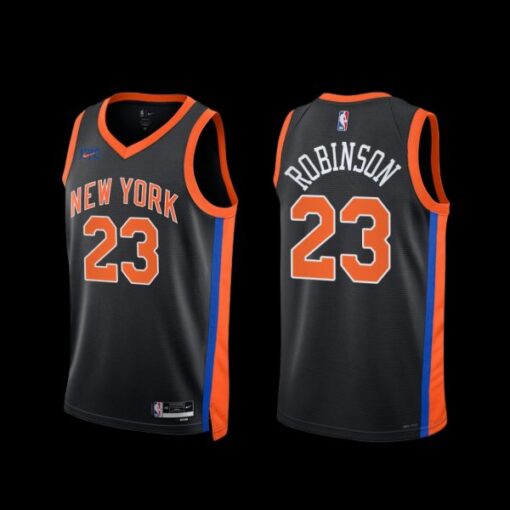 New York Knicks Mitchell Robinson 2022-23 City Edition Jersey Black