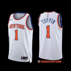 New York Knicks Obi Toppin 2022-23 Association Edition Jersey White