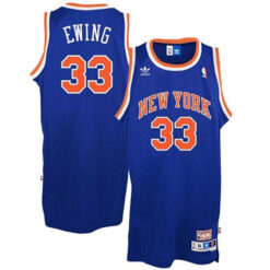 New York Knicks Patrick Ewing Blue Throwback Jersey