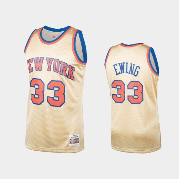 New York Knicks Patrick Ewing Cream Throwback Jersey New York Knicks Patrick Ewing Cream Throwback Jersey